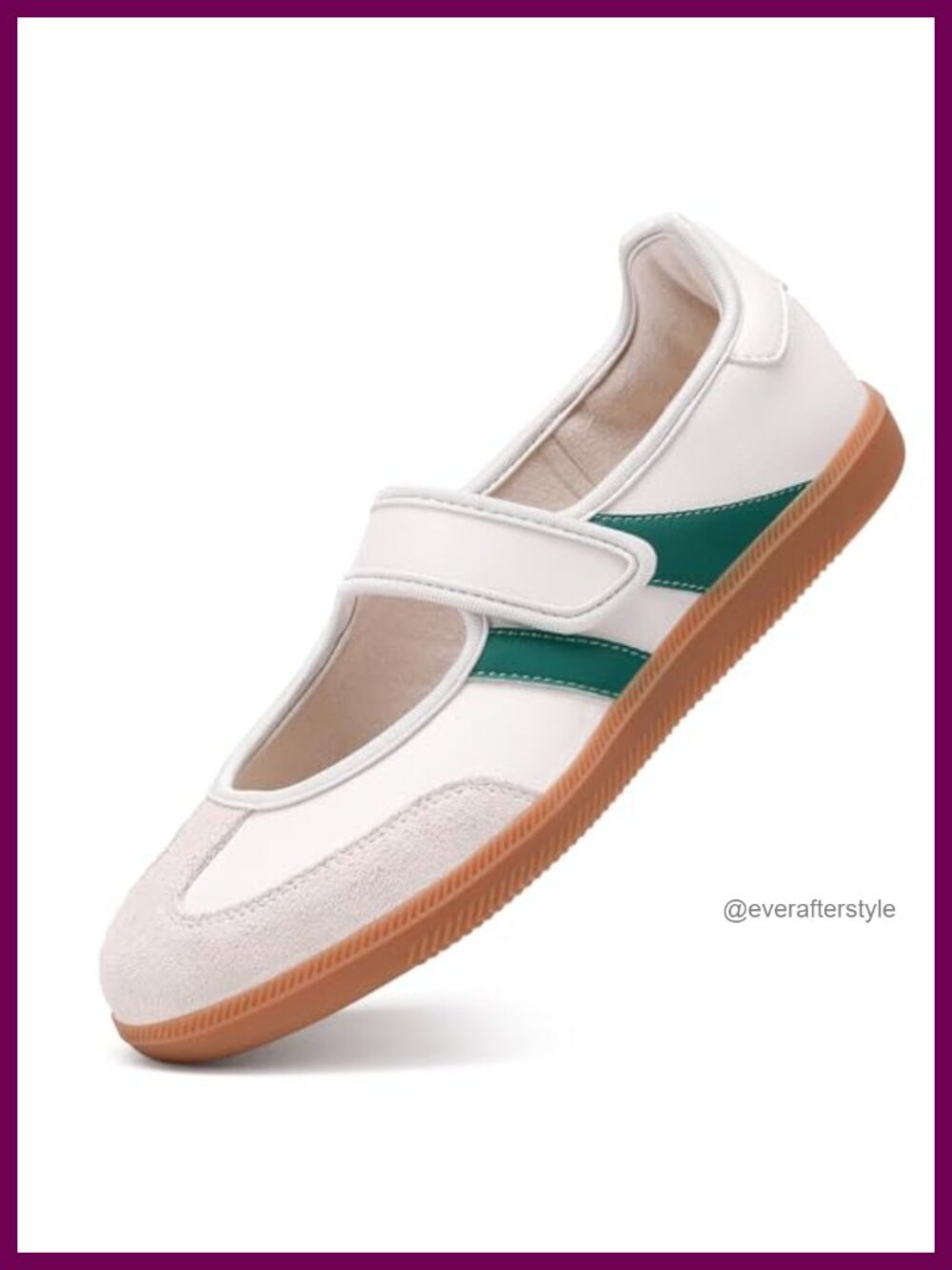 Retro Mary Jane Sneakers Faux Leather Slip-On Comfort Walking Flats